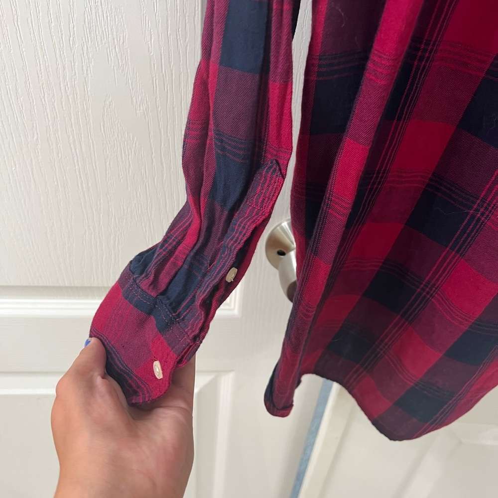Red And Black Button Down Flannel - Picture 7 of 7